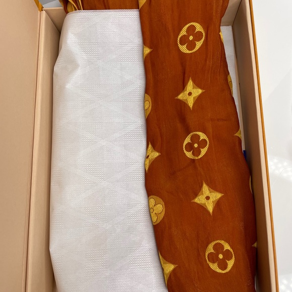 Louis Vuitton Monogram Silk BrownDouble GentlyUsed - Picture 3 of 13